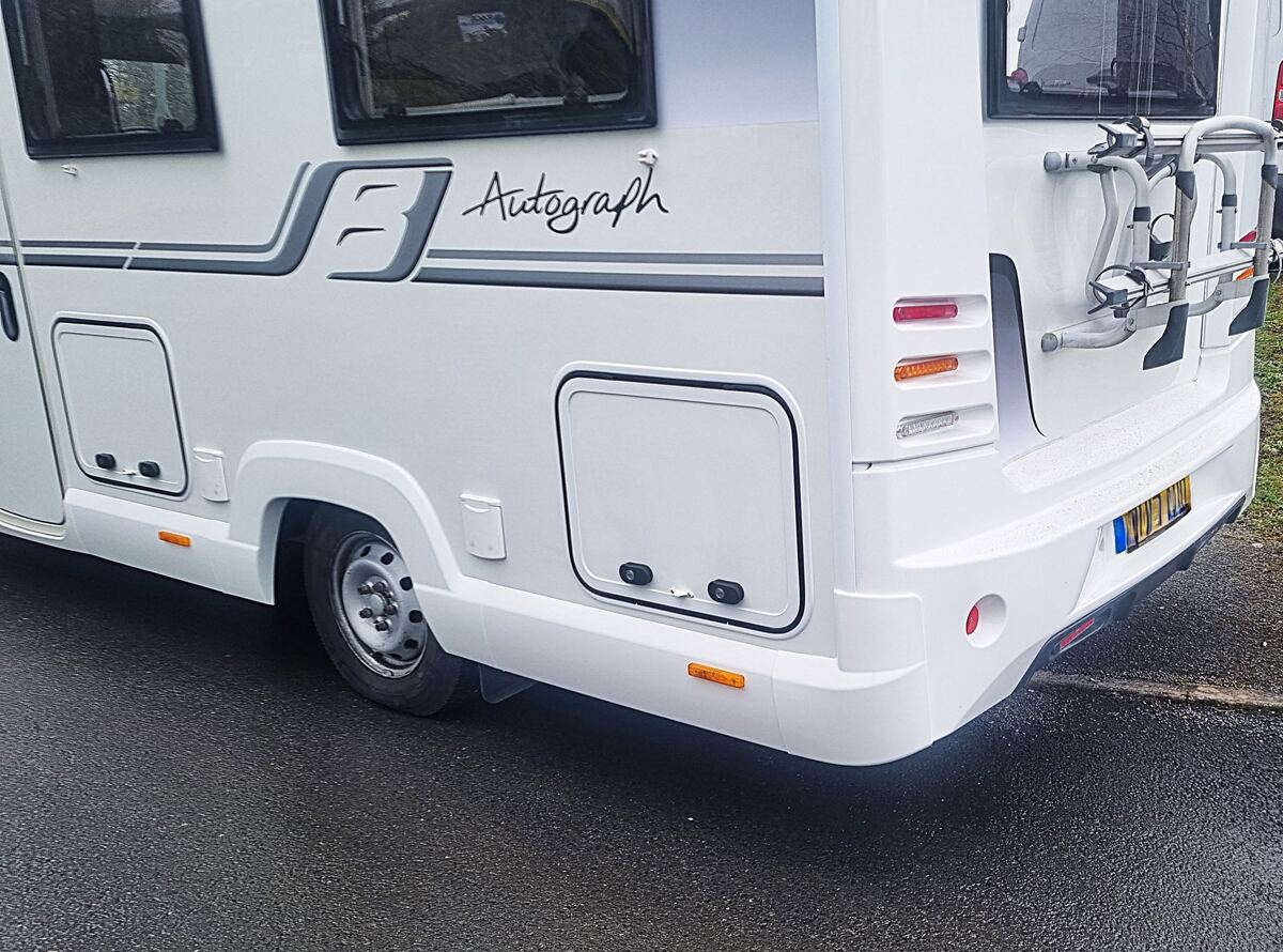Repaired Autograph motorhome rear panel, finished and back on the road